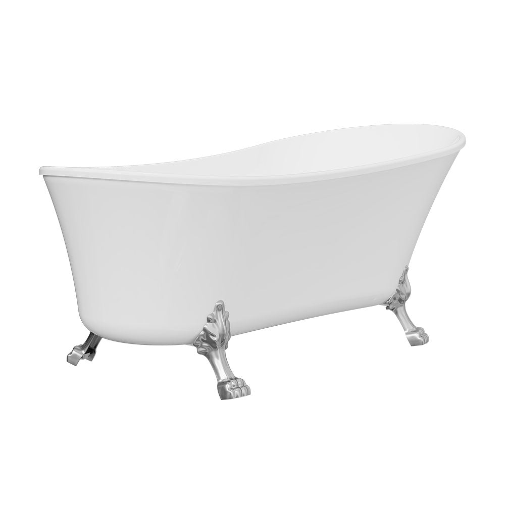 Fienza Clawfoot Acrylic Free Standing Bath Tub Chrome Feet