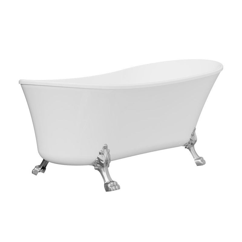 Fienza Clawfoot Acrylic Free Standing Bath Tub Chrome Feet