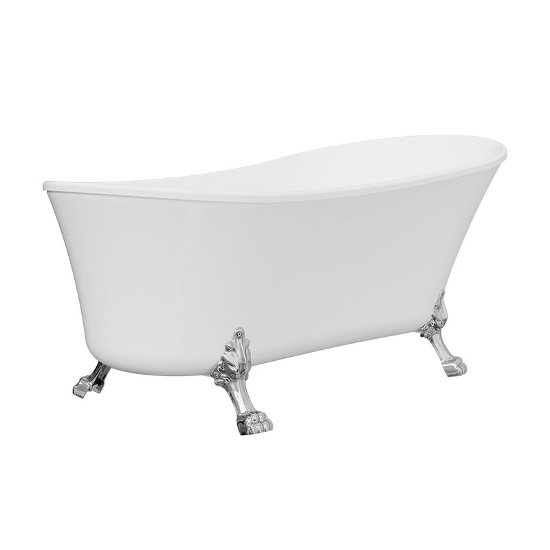 Fienza Clawfoot Acrylic Free Standing Bath Tub Chrome Feet