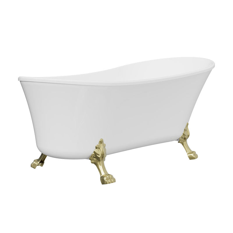 Fienza Clawfoot Acrylic Free Standing Bath Tub Chrome Feet