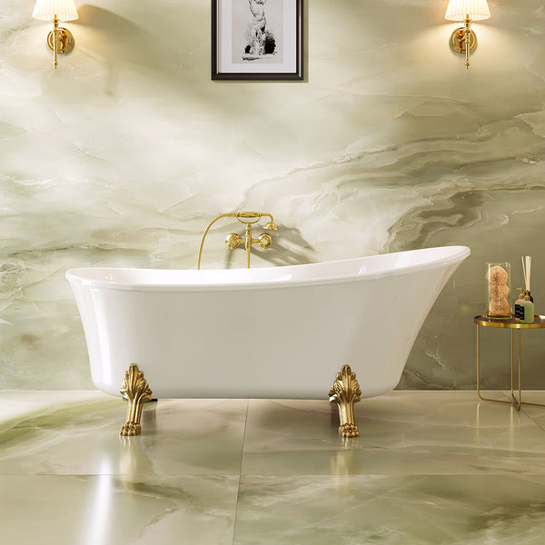 Fienza Clawfoot Acrylic Free Standing Bath Tub Chrome Feet