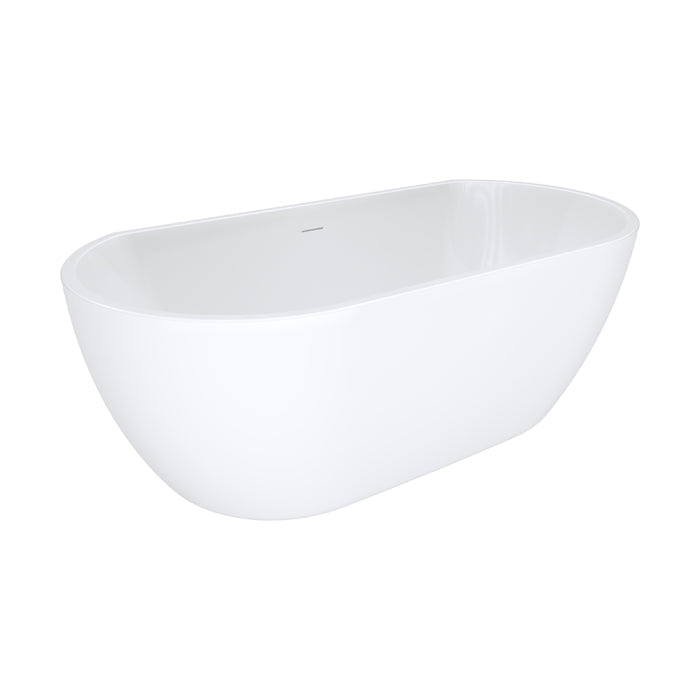 Fienza Dalia Back-to-Wall Acrylic Bath with Overflow, 1500mm