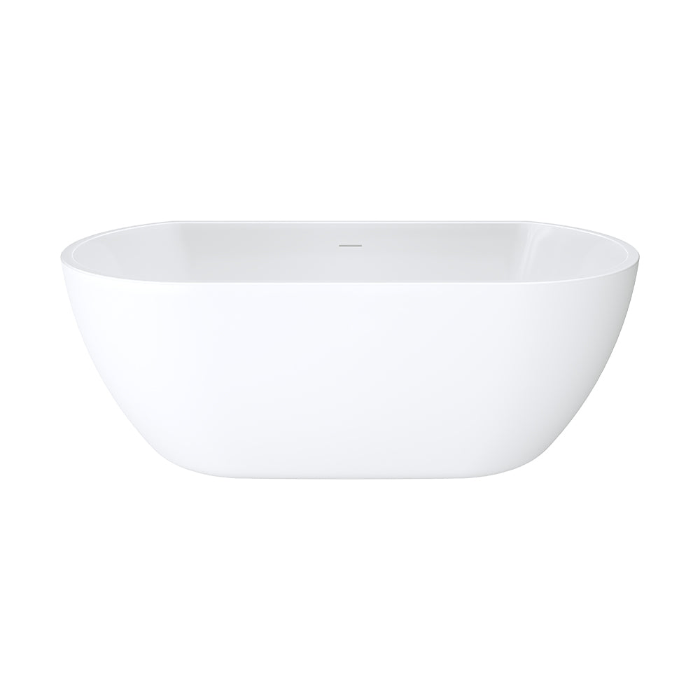 Fienza Dalia Back-to-Wall Acrylic Bath with Overflow, 1500mm
