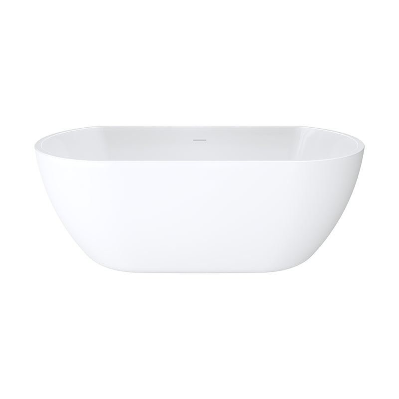 Fienza Dalia Back-to-Wall Acrylic Bath with Overflow, 1500mm