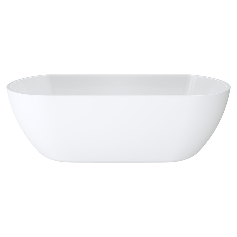 Fienza Dalia Back-to-Wall Acrylic Bath with Overflow, 1700mm
