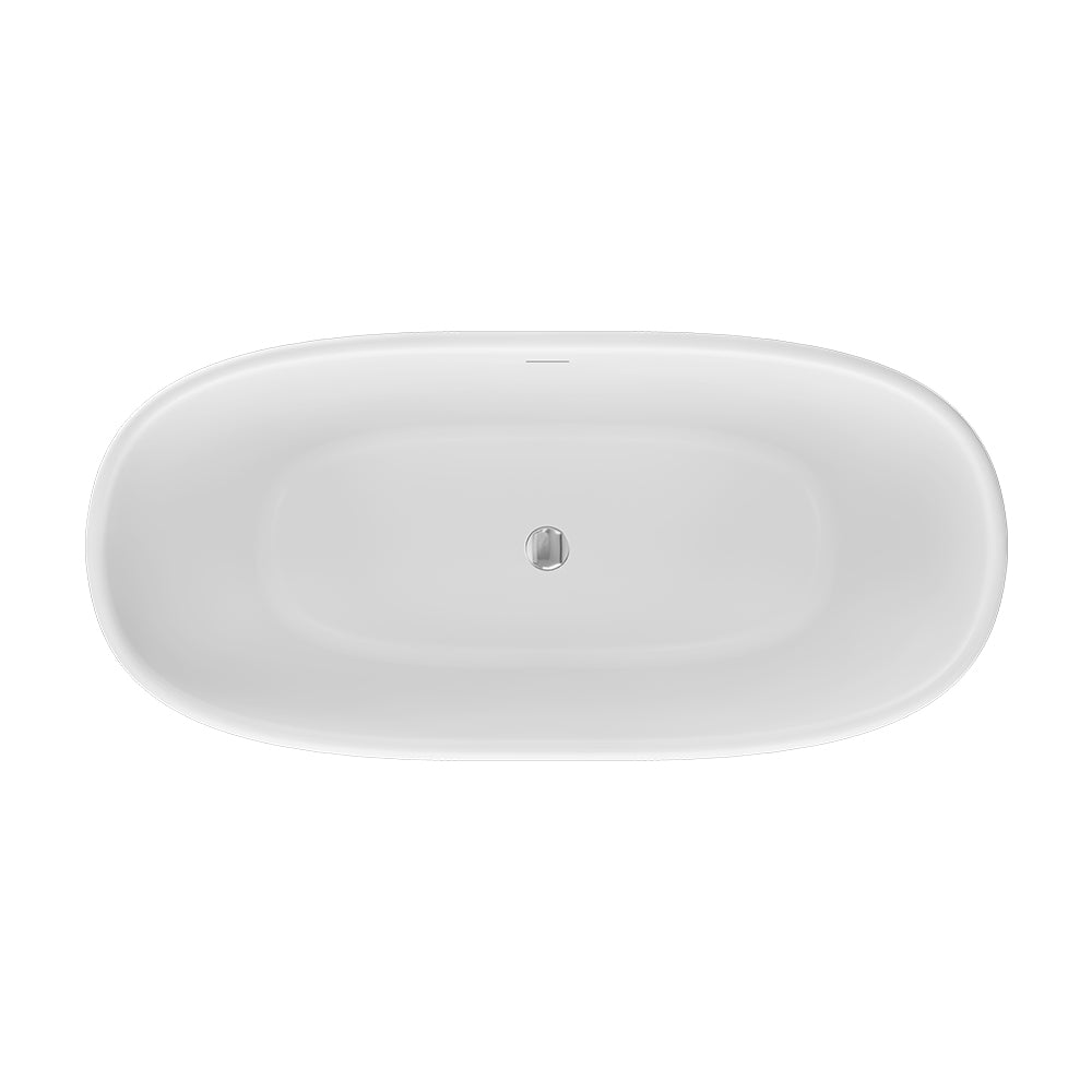 Fienza 1550mm Eden Freestanding Gloss White Acrylic Bath