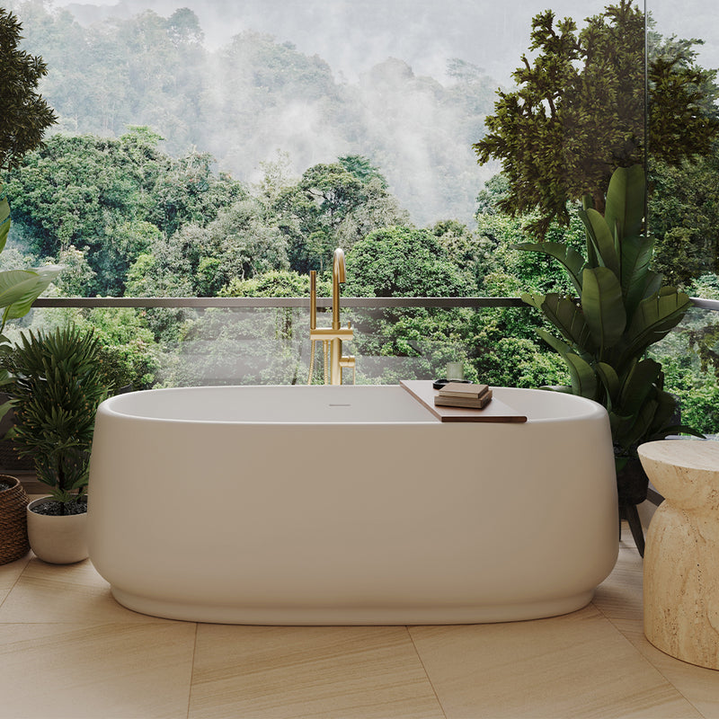 Fienza 1750mm Eden Freestanding Gloss White Acrylic Bath