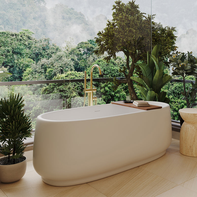 Fienza 1750mm Eden Freestanding Gloss White Acrylic Bath