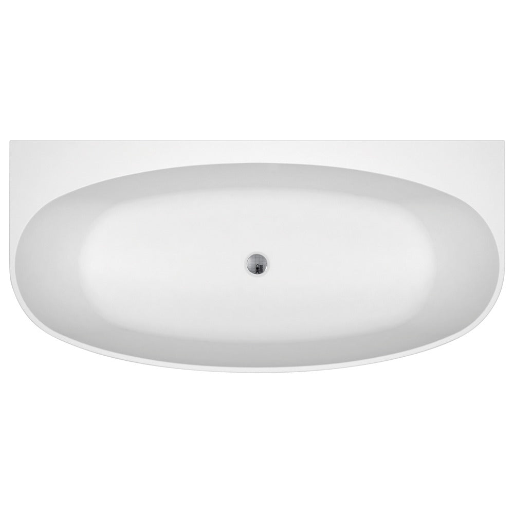 Fienza KEETO 1500mm Back to wall Acrylic Bath Gloss White
