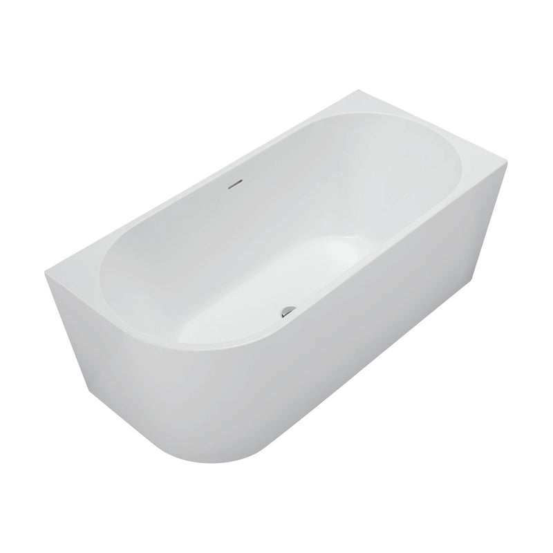Ovia 1700mm Right Hand Corner Bath Tub Gloss White