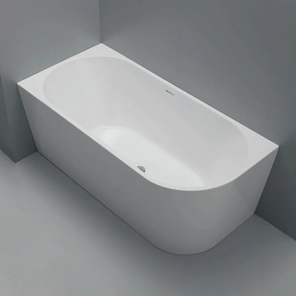 Ovia 1500mm Left Hand Corner Bath Tub Gloss White