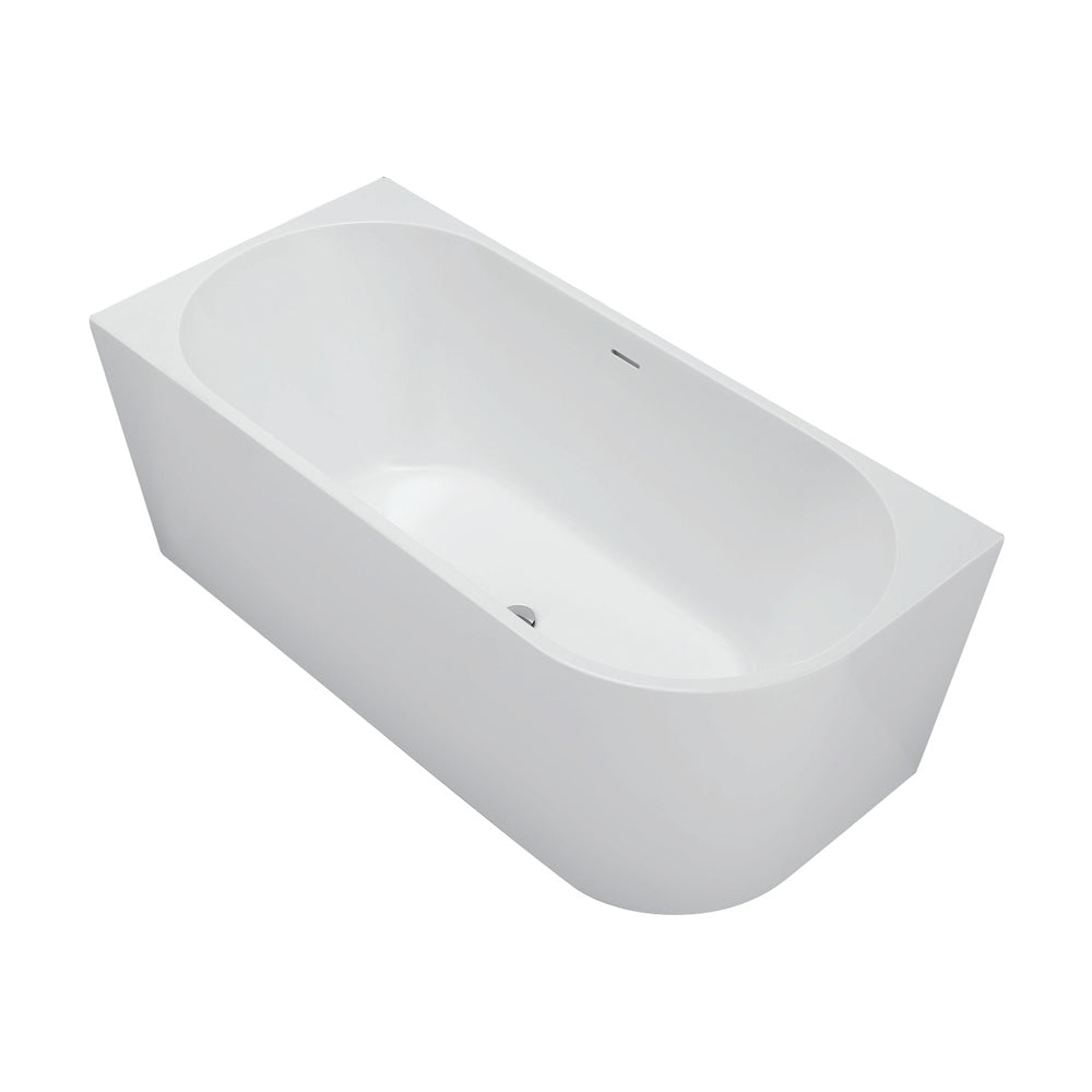 Ovia 1300mm Left Hand Corner Bath Tub Gloss White