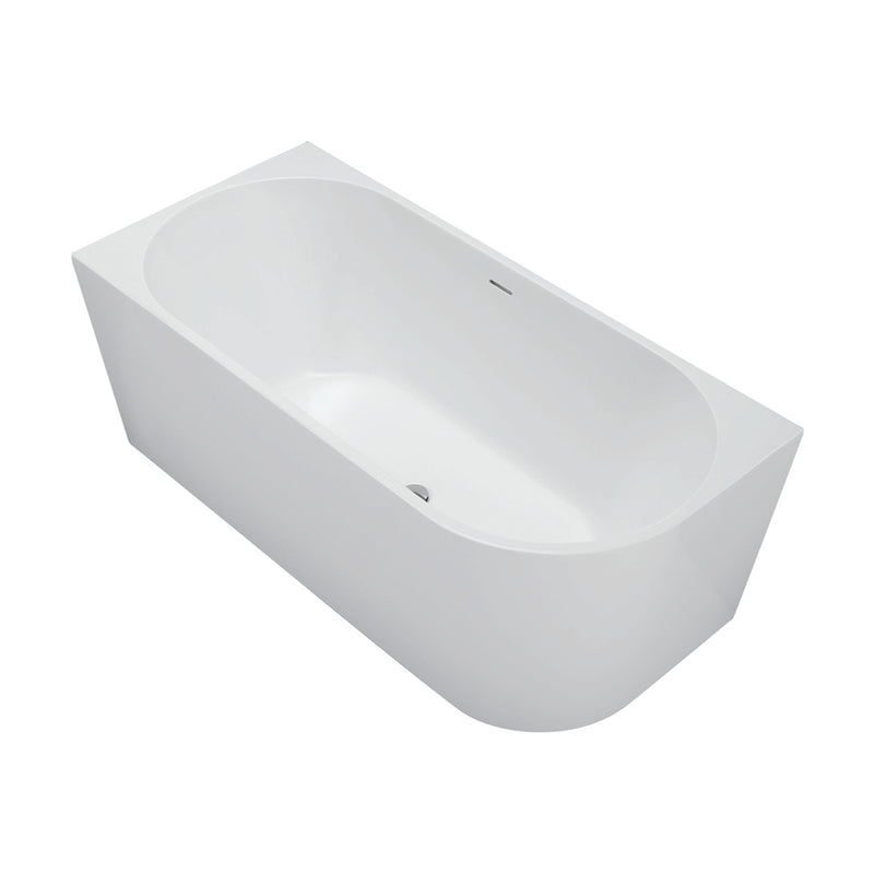 Ovia 1300mm Left Hand Corner Bath Tub Gloss White