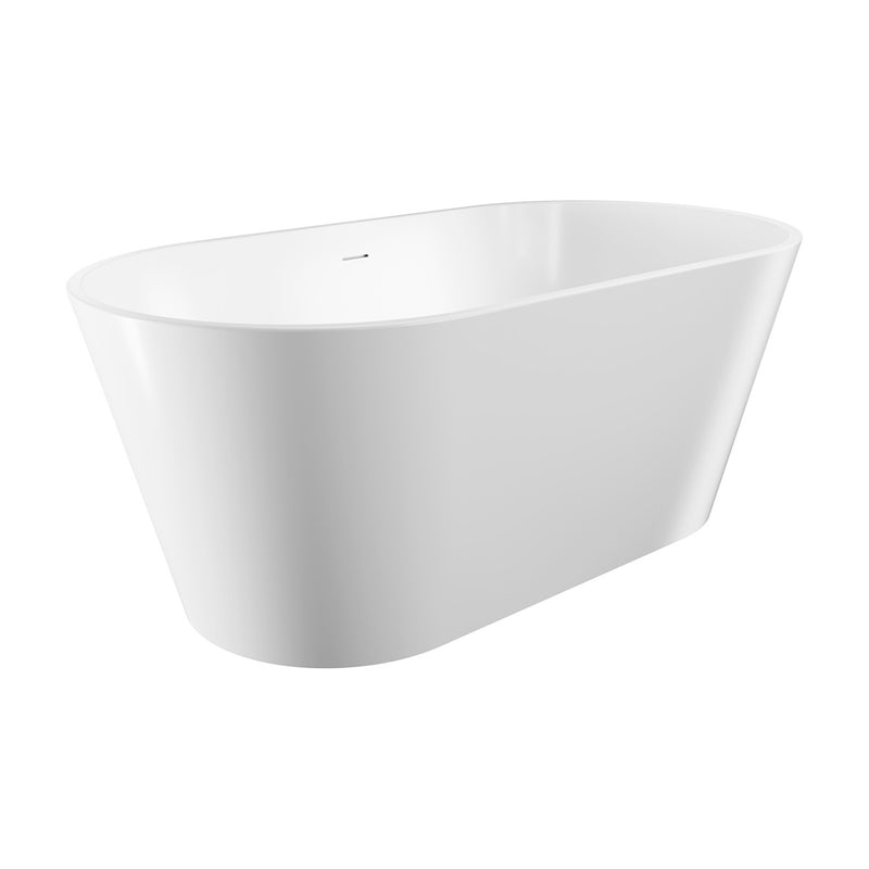 Ovia Oval 1500mm Milan Freestanding Bath Tub Gloss White