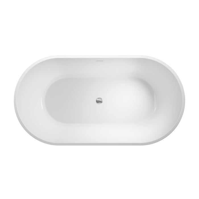 Ovia Oval 1500mm Milan Freestanding Bath Tub Gloss White
