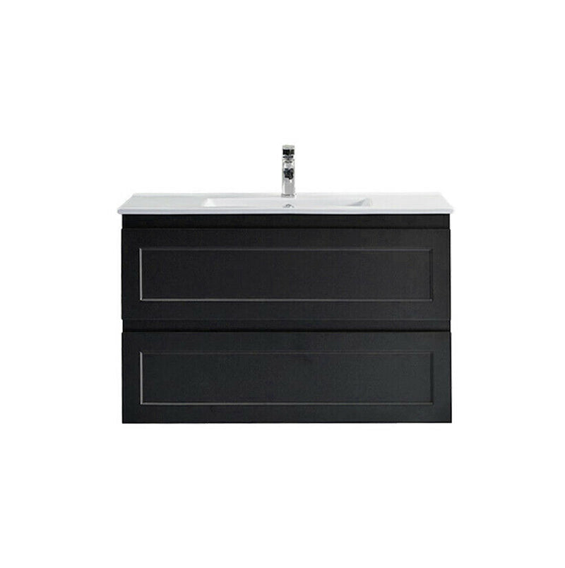 Matte Black Fremantle 900 Wall Hung Vanity