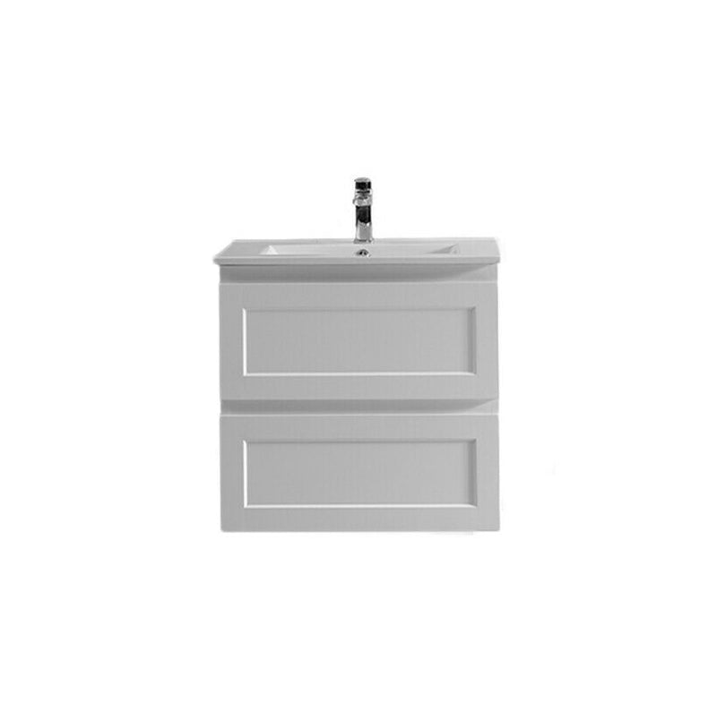 Matte White Fremantle 600 Wall Hung Vanity