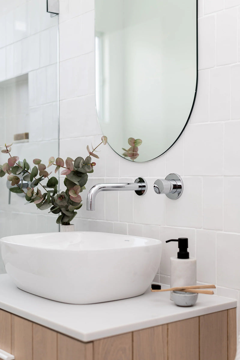 Meir Round Pinless Wall Mixer Polished Chrome