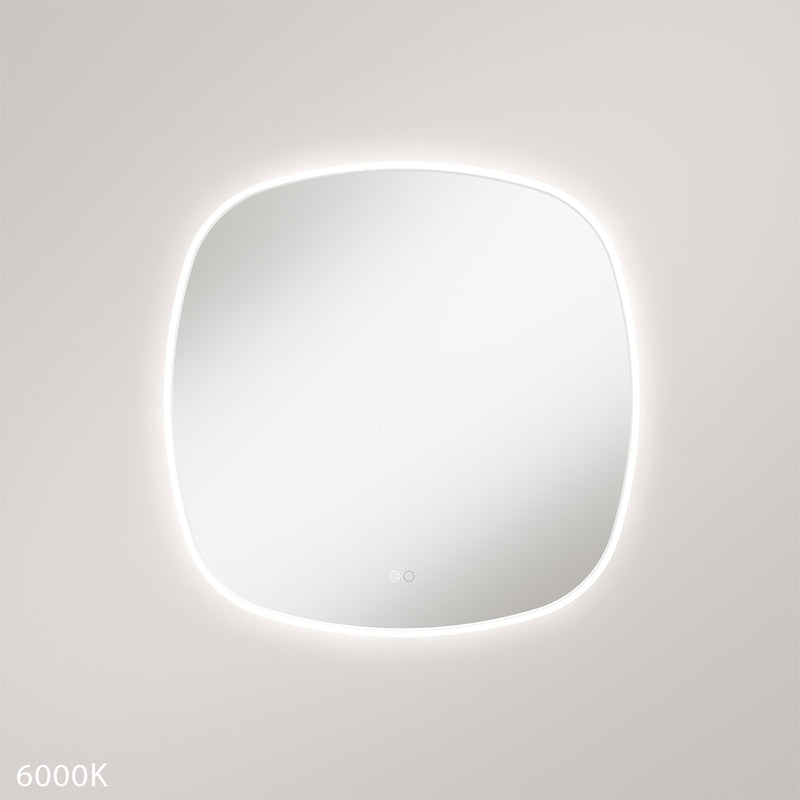Fienza Kiara 700mm LED Framed Squircle Mirror - Matte White