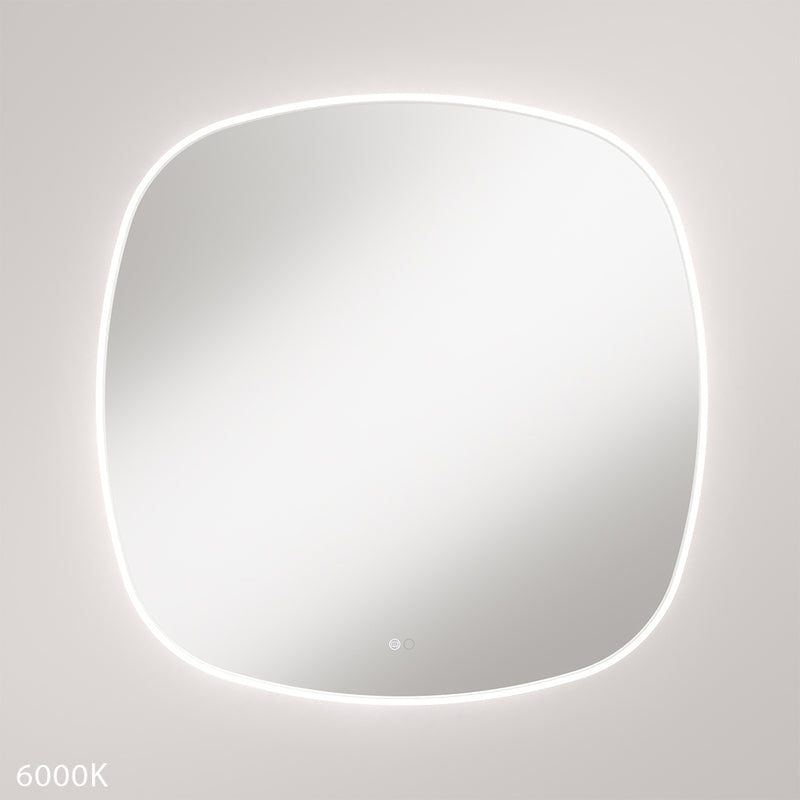 Fienza Kiara 900mm LED Framed Squircle Mirror - Matte White
