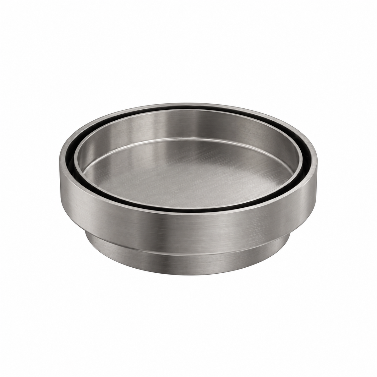 Fienza Round 2-in-1 Tile Bed Floor Waste, 88mm Outlet, Gun Metal