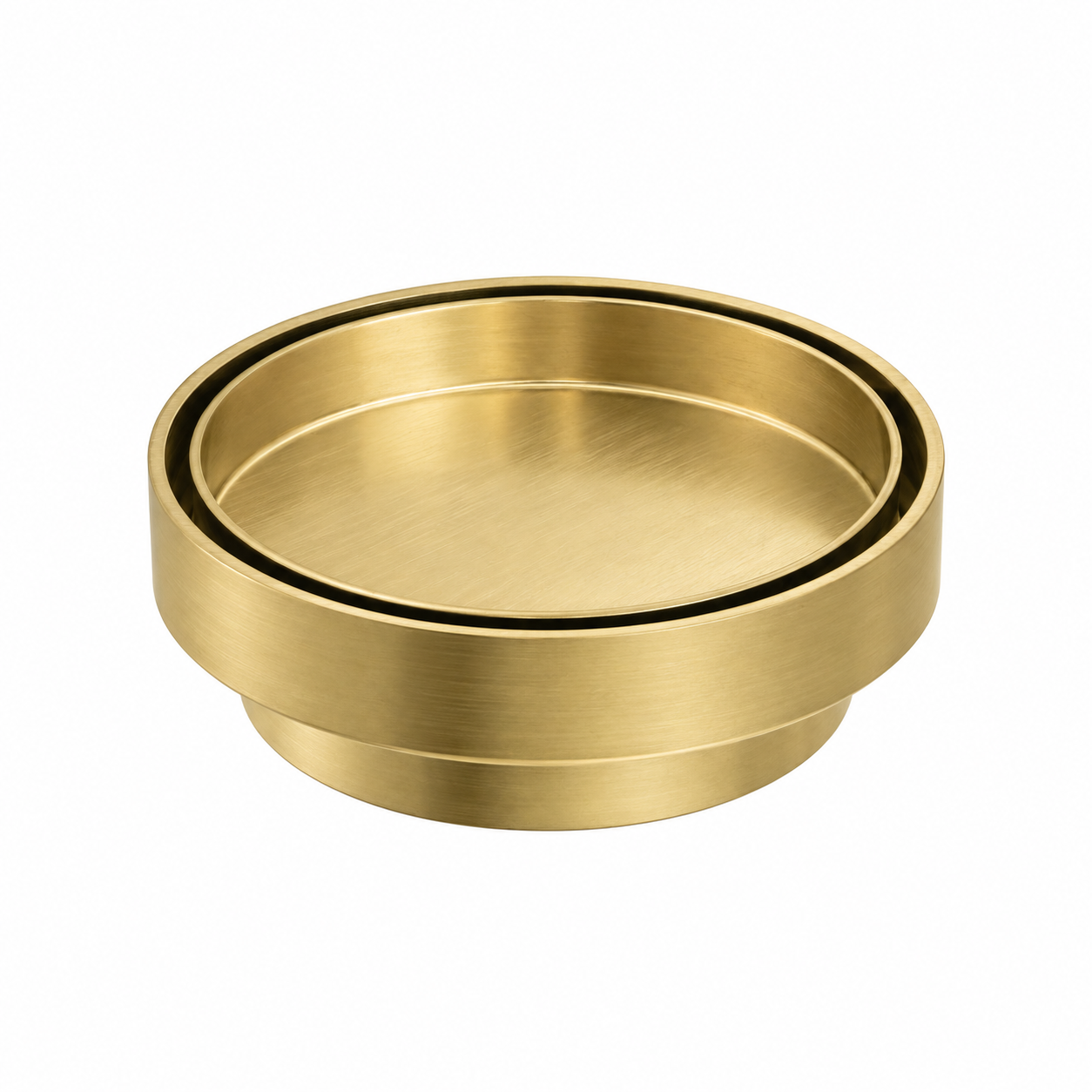 Fienza Round 2-in-1 Tile Bed Floor Waste, 88mm Outlet, Urban Brass