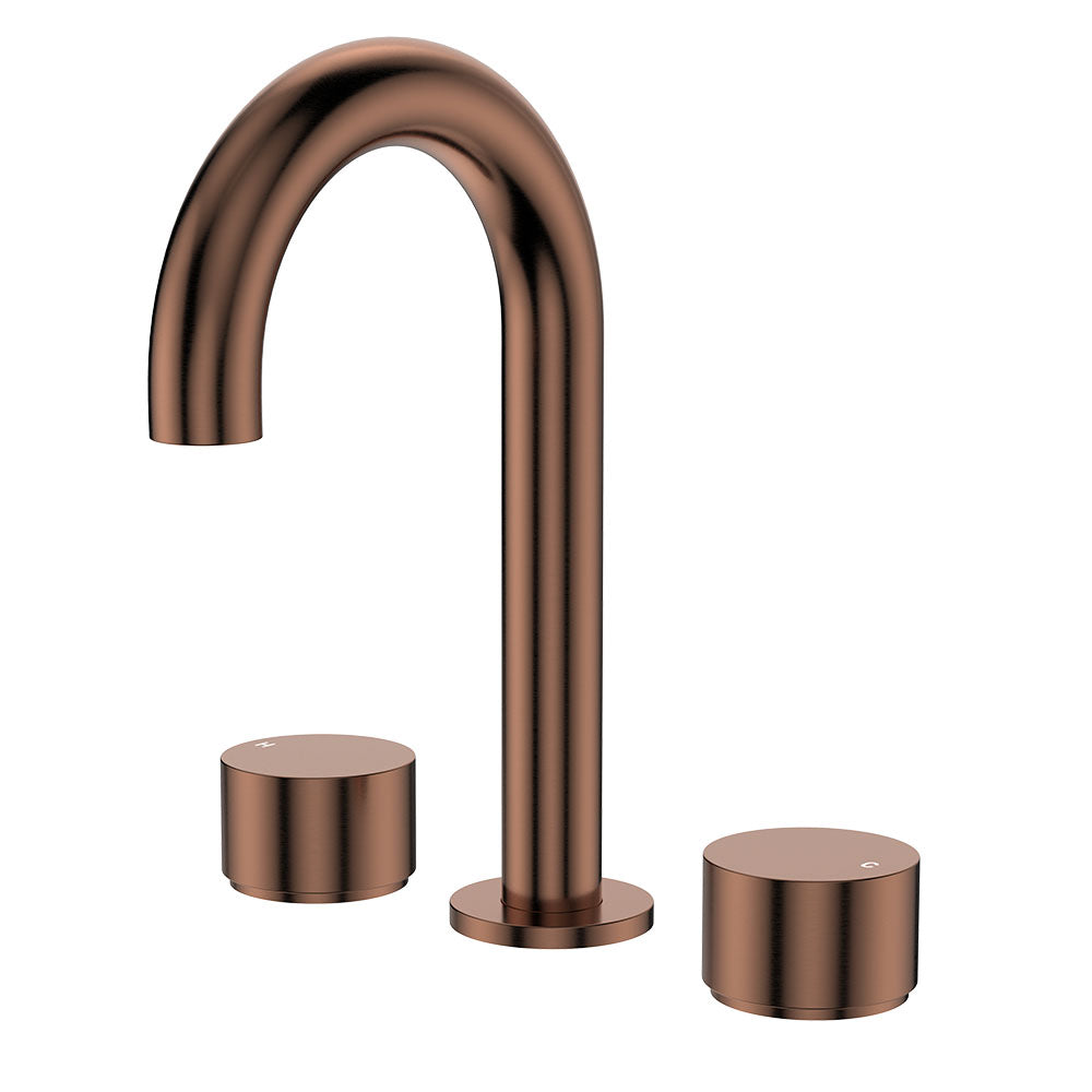 Fienza Kaya Round Hob Set - Round Taps - Brushed Copper 338101CO