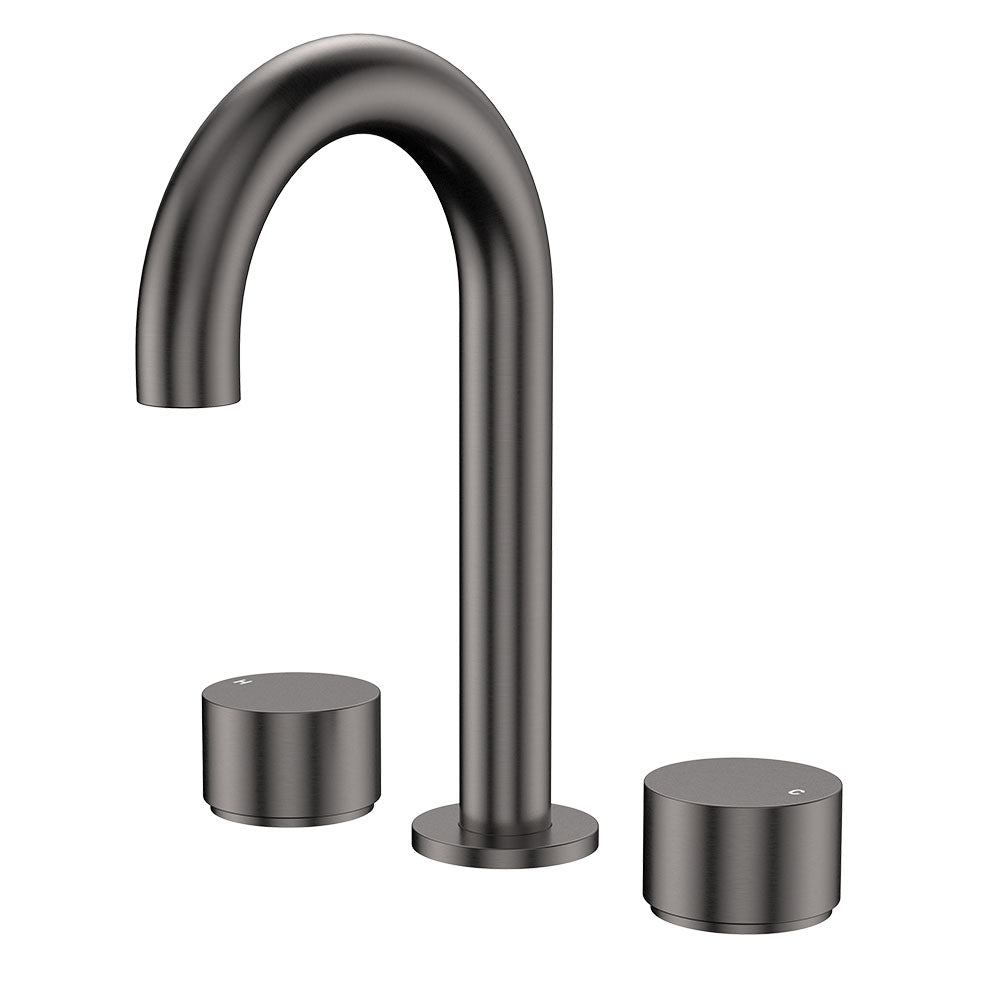 Fienza Kaya Round Hob Set - Round Taps - Gun Metal 338101GM