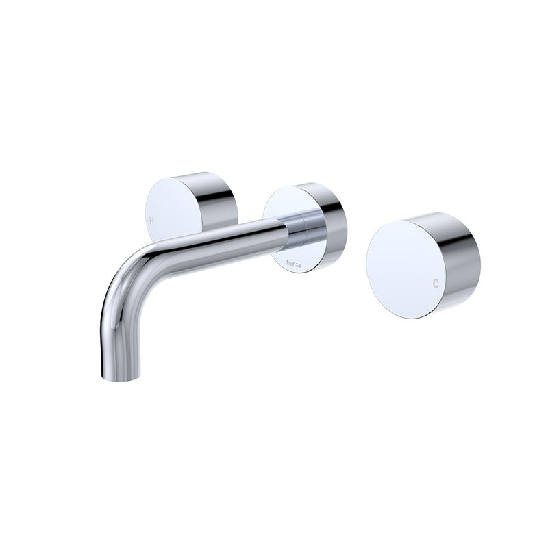Fienza Kaya Wall Set - Round Taps - 130mm Outlet - Chrome 338102-130-LF