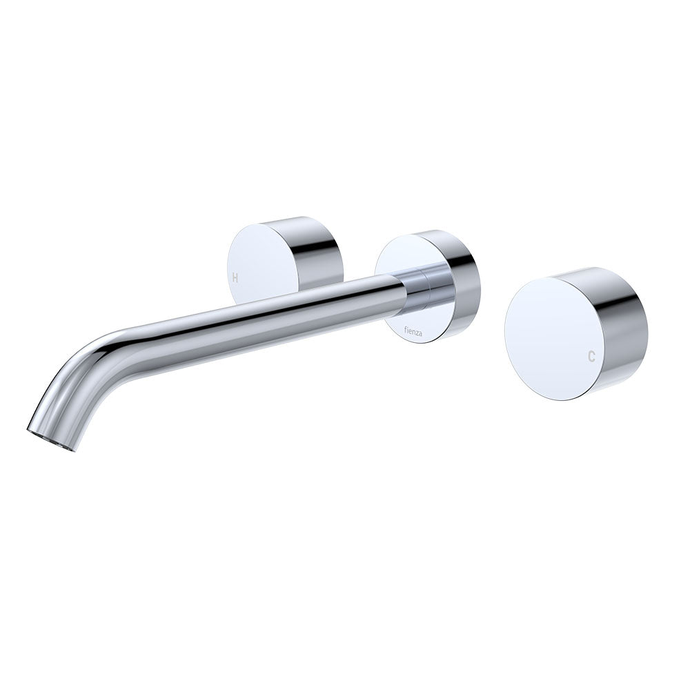 Fienza Kaya Wall Set - Round Taps - 220mm Outlet - Chrome 338102-220