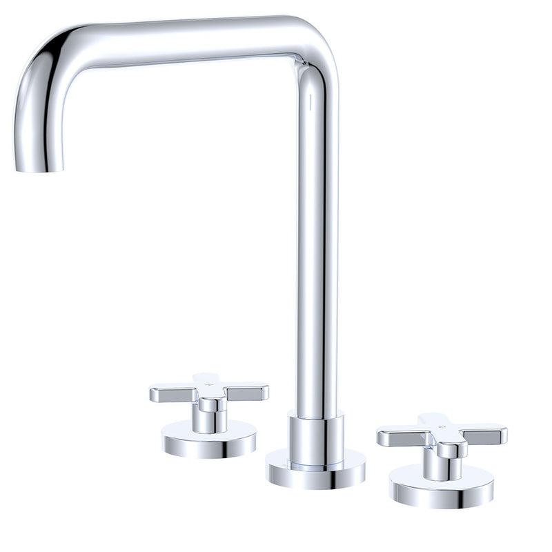 Fienza Kaya Squareline Hob Set - Cross Taps - Chrome 343106-LF