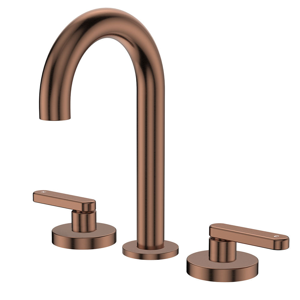 Fienza Kaya Round Hob Set - Lever Taps - Brushed Copper 344101CO-LF