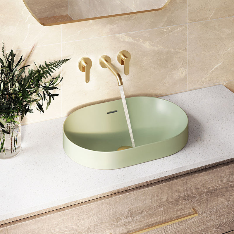 Fienza Kaya Wall Set - Lever Taps - 180mm - Urban Brass 344102UB-LF alternate view