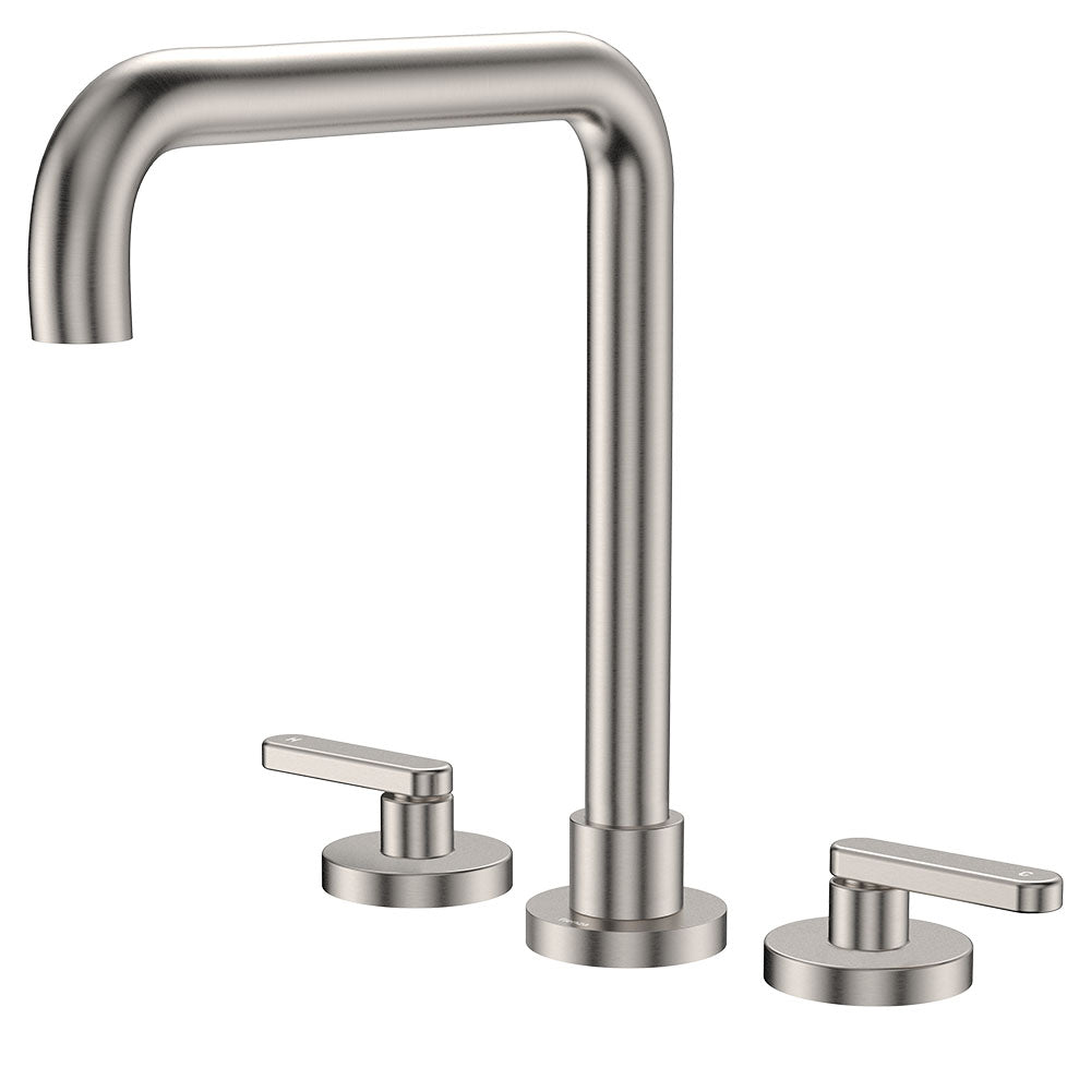 Fienza Kaya Squareline Hob Set - Lever Taps - Brushed Nickel 344106BN-LF