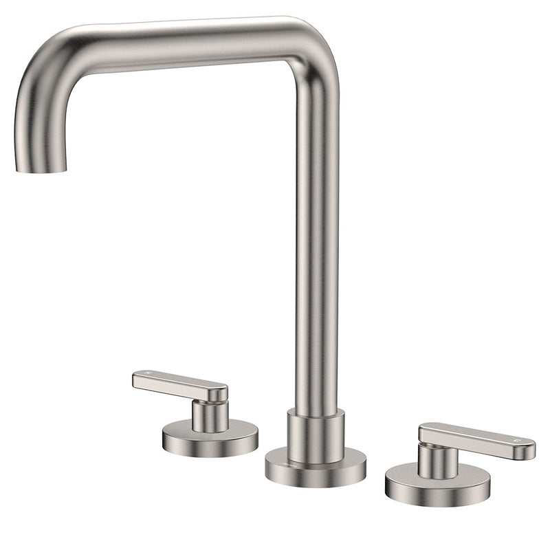 Fienza Kaya Squareline Hob Set - Lever Taps - Brushed Nickel 344106BN-LF