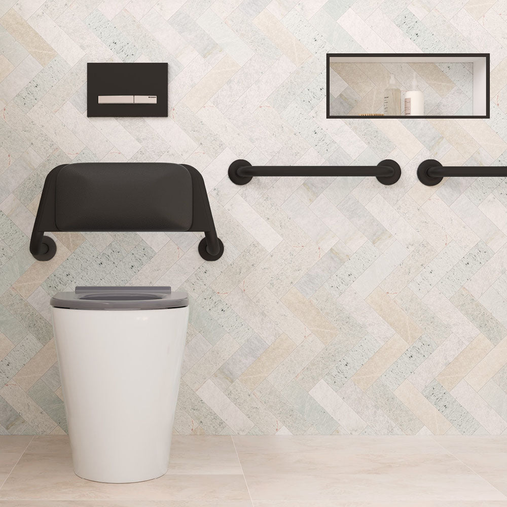 Fienza Accessible Care 450mm Grab Rail, Matte Black — image 3