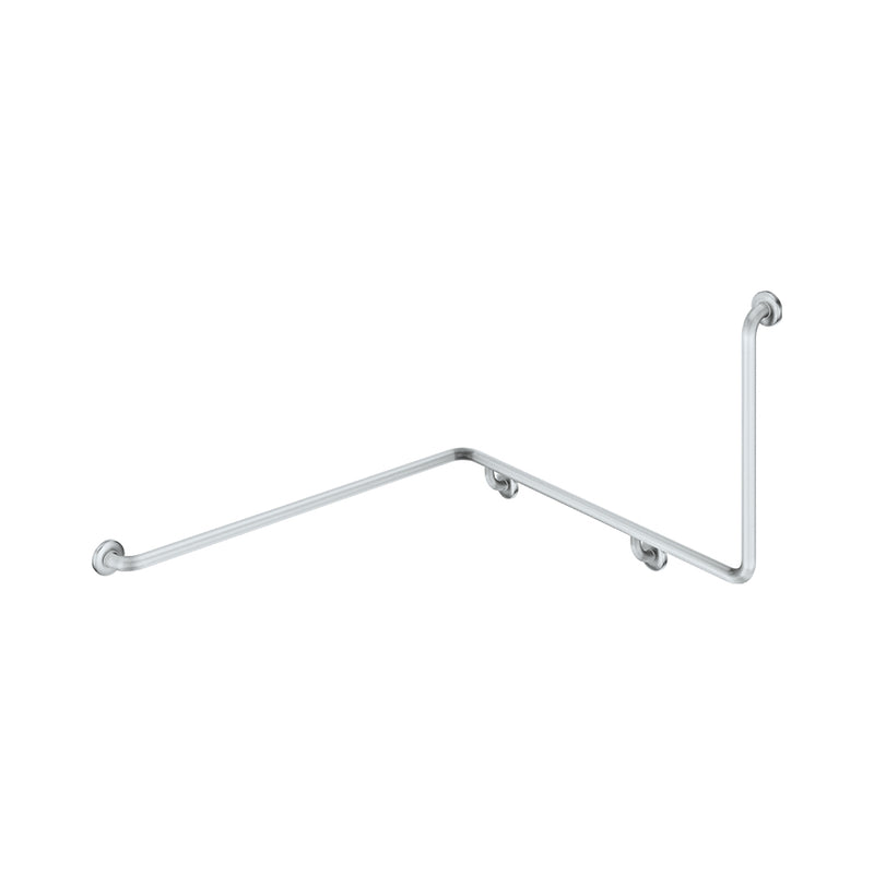 Fienza 90° Accessible Left-Hand Wrap Around Grab Rail, Stainless Steel