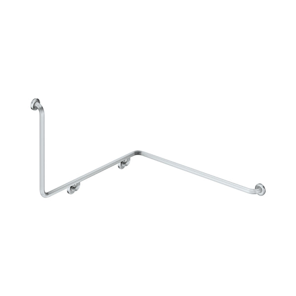 Fienza 90° Accessible Right-Hand Wrap Around Grab Rail, Stainless Steel
