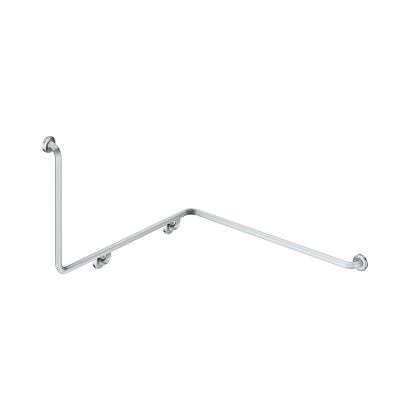 Fienza 90° Accessible Right-Hand Wrap Around Grab Rail, Stainless Steel