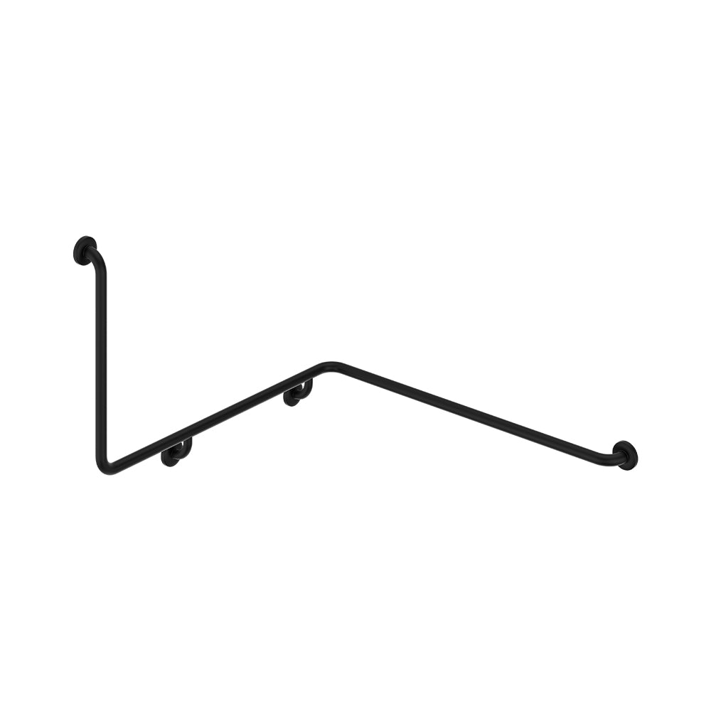 Fienza 90° Accessible Right-Hand Wrap Around Grab Rail, Matte Black