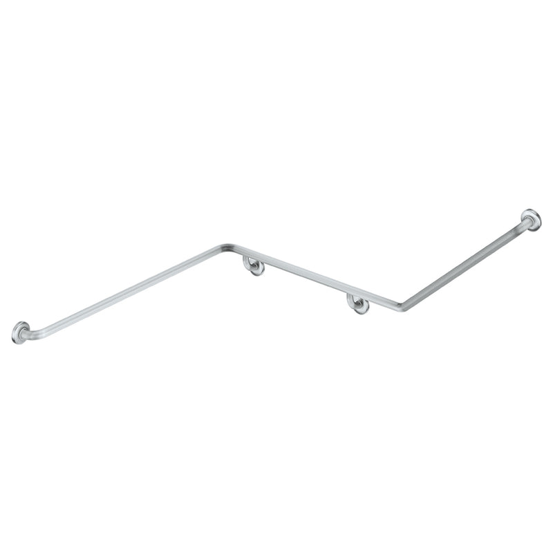 Fienza 140° Accessible Left-Hand Grab Rail, Stainless Steel