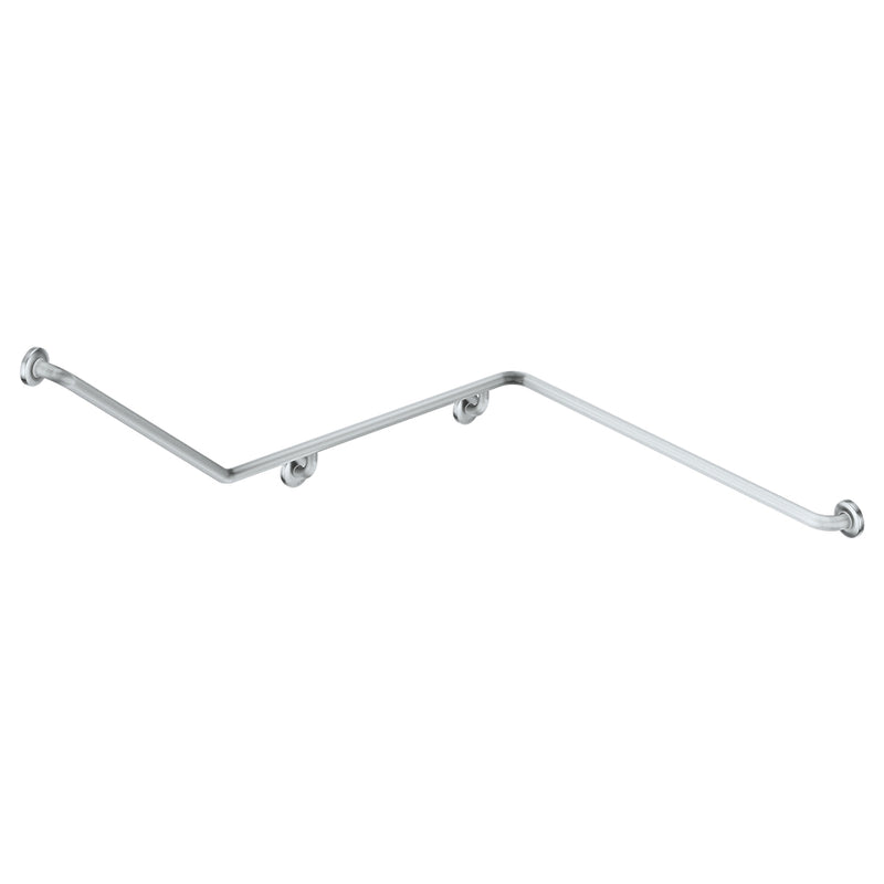 Fienza 140° Accessible Right-Hand Grab Rail, Stainless Steel