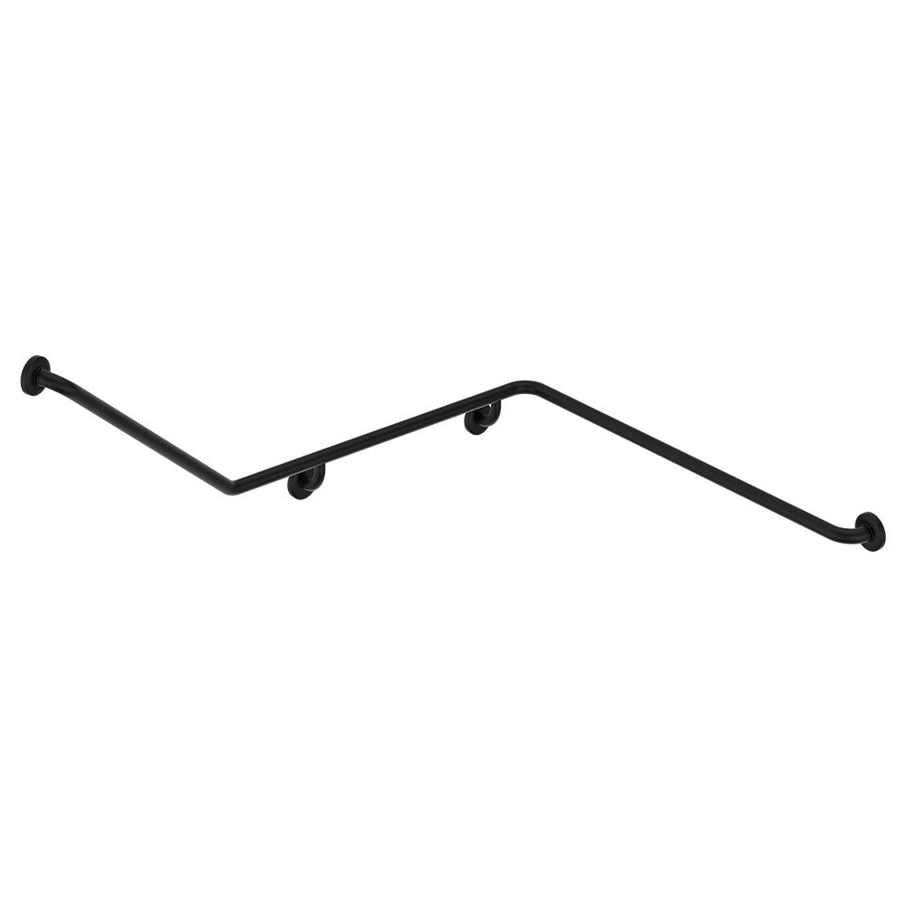 Fienza 140° Accessible Right-Hand Grab Rail, Matte Black