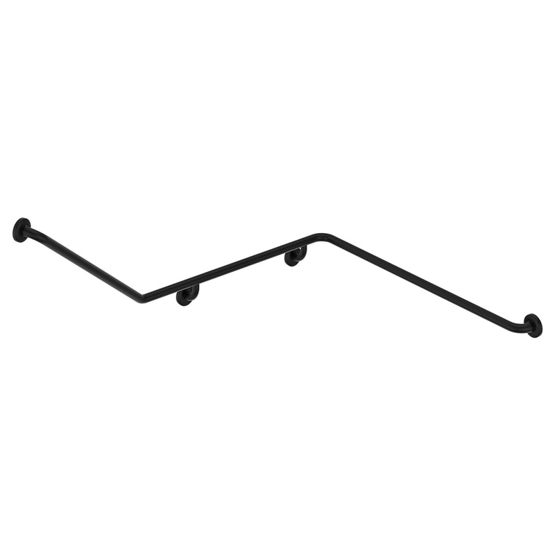 Fienza 140° Accessible Right-Hand Grab Rail, Matte Black