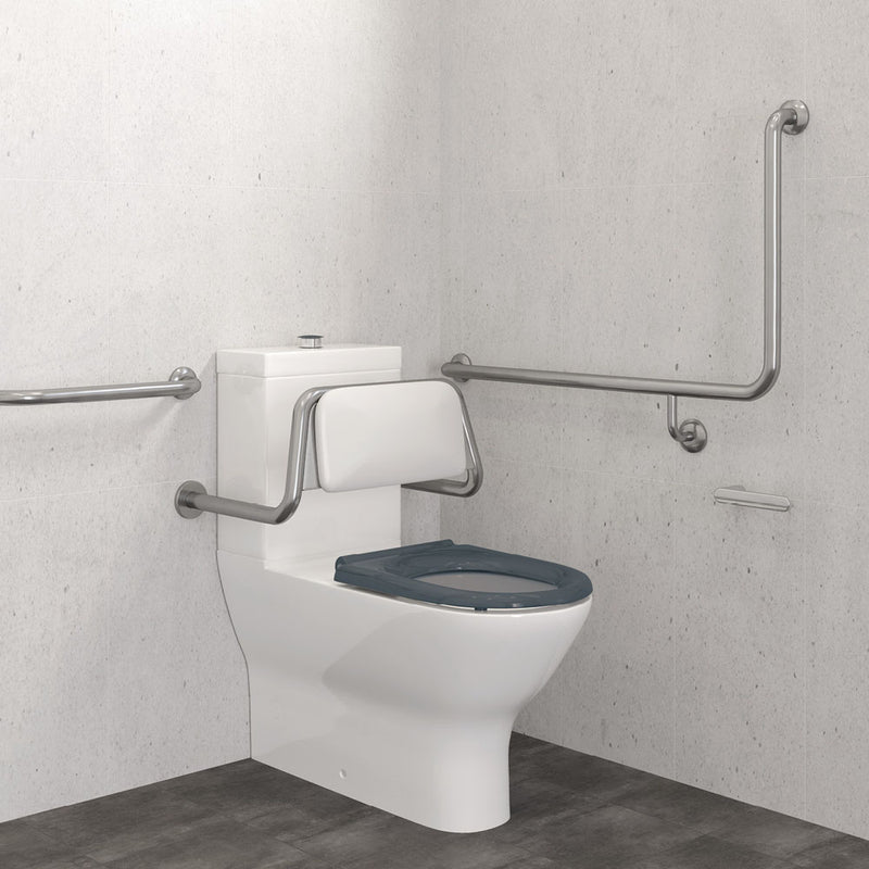 Fienza 90° Accessible Care Left-Hand Grab Rail, Stainless Steel — image 3