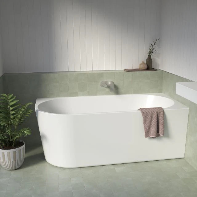 Ovia 1500mm Right Hand Corner Bath Tub Gloss White