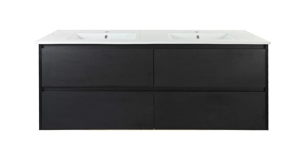 Hera 1500mm Wall-Hung Vanity Black Oak