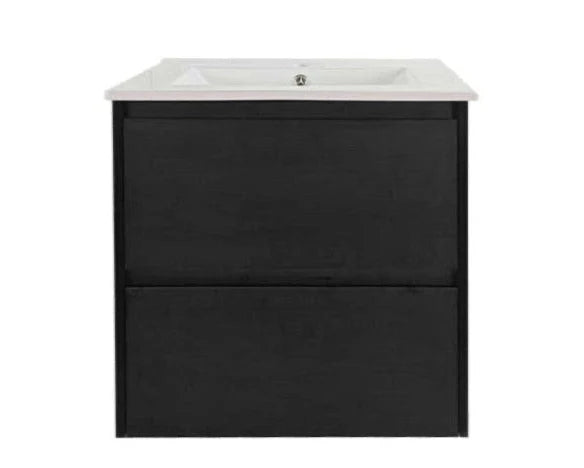 Hera 600mm Wall-Hung Vanity Black Oak