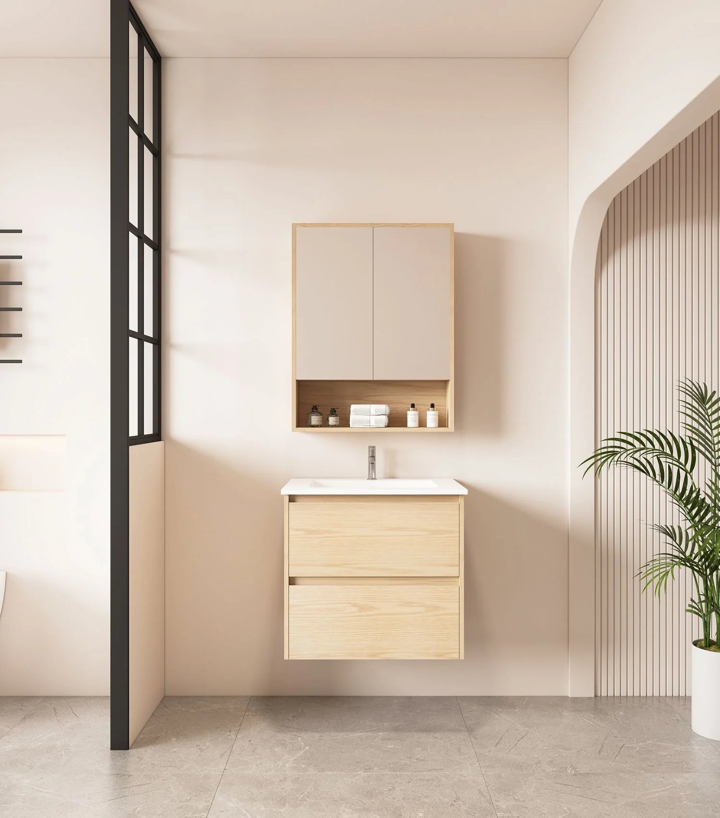 Hera 600mm Wall Hung Vanity Tasmanian Oak