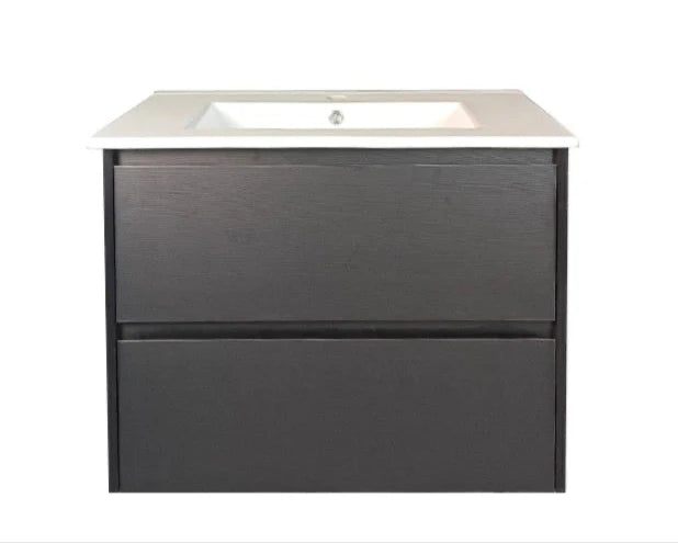 Hera 750mm Wall-Hung Vanity Black Oak